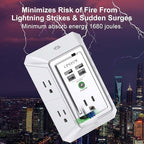 3-Sided Outlet Extender with Night Light - Image 5