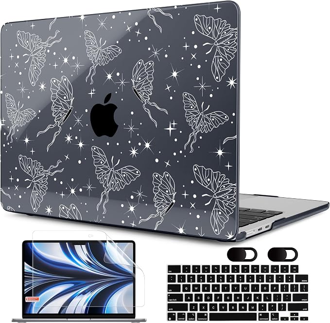 MEEgoodo Case for MacBook Air M4/M3/M2 13.6 inch 2025 2024 2022, Fit Model by MEEgoodo