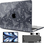 MEEgoodo Case for MacBook Air M4/M3/M2 13.6 inch 2025 2024 2022, Fit Model by MEEgoodo
