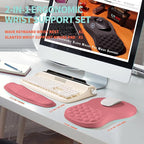 2-in-1 Ergonomic Set, Wave Rise Keyboard Wrist Rest and Massage Bulge Slope - Image 5