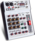 6 Channel Audio Mixer Professional Sound Board Console w/99 DSP Effects 48V by SIKUING