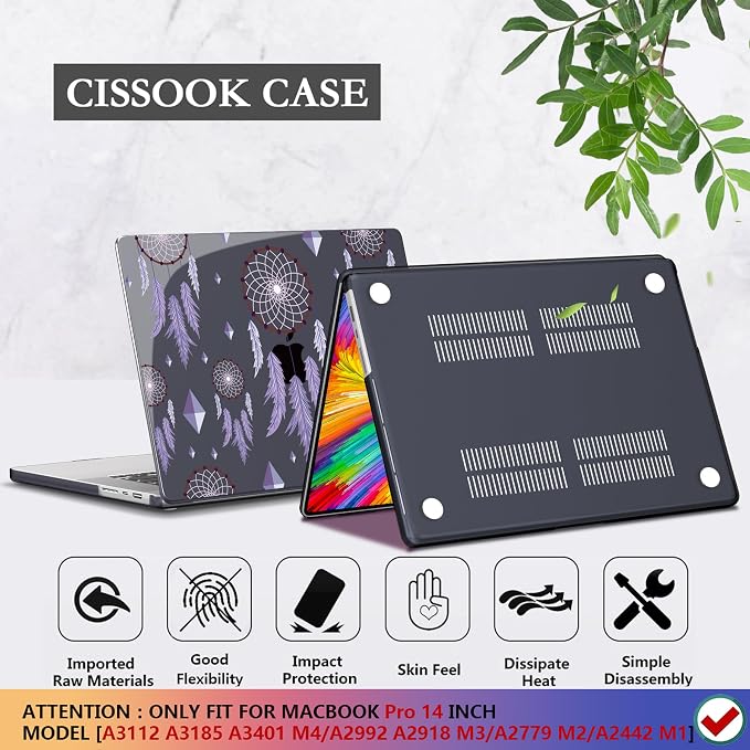 CISSOOK Compatible with MacBook Pro 14 inch 2024 2023 2022 2021 Release M4 M3 - Image 6