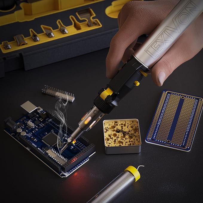 LEXIVON Butane Soldering Iron Multi-Purpose Kit | Cordless Self-Igniting - Image 7