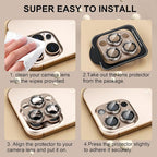 beuxece Compatible for iPhone 16 Pro/iPhone 16 Pro Max Camera Lens Protector - Image 7