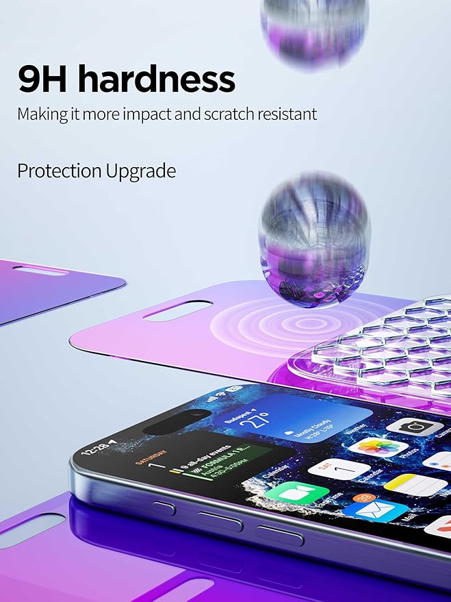 Compatible for iPhone 16 Pro Privacy Screen Protector Tempered Glass 6.3 Inch - Image 4
