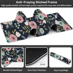 Colorful Flowers and Birds Desk Mat, Large Spring Floral Bird Gaming Keyboard - Image 3