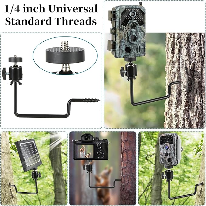 5 Pcs Trail Camera Tree Mount, Trail Camera Holder 360° Cameras Bracket - Image 6