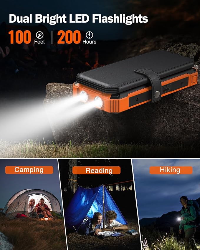 GOODaaa Power Bank Wireless Charger 36800mAh Solar Charger - Image 5