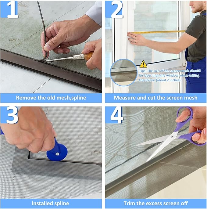 40"x118" Window Screen Mesh, Fiberglass Window Screen, Screen Door Mesh - Image 5