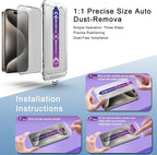 2 Pack Matte Screen Protector for iPhone 16 Pro Max 6.9-Inch Auto Dust Removal - Image 3
