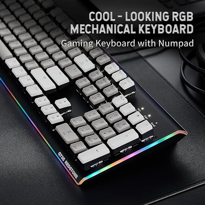 Hexgears GK735 Wired Full Size Mechanical Keyboard, Aluminum Housing Built - Image 3