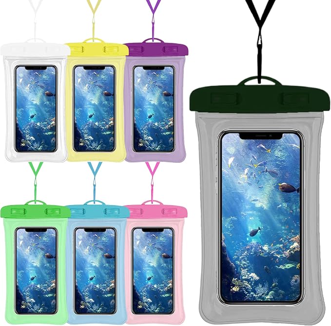7 Pcs Waterproof Phone Pouch, Universal IPX8 Floating Waterproof Cell Phone by Gartmost