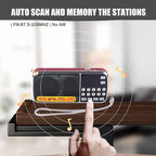 Leting Portable AM/FM Radio and MP3 Speaker, Mini Rechargeable Radio - Image 5