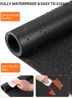 TopMade Mouse Pad with 15W Wireless Charging, XXL Large Leather Desk Mat - Image 6
