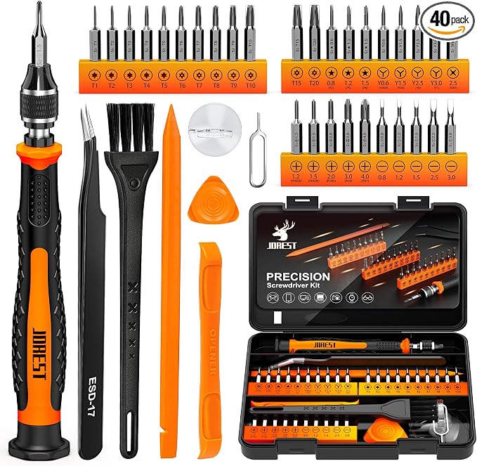 JOREST 40Pcs Small Precision Screwdriver Set, Magnetic Screwdriver Set by Jorest