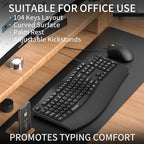 RECCAZR Ergonomic Keyboard, Wired Computer USB Keyboard - Image 2