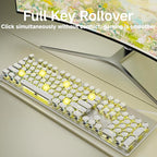 EWEADN TK100 Typewriter Style Wired Mechanical Keyboard, 104 Keys Aesthetic - Image 6
