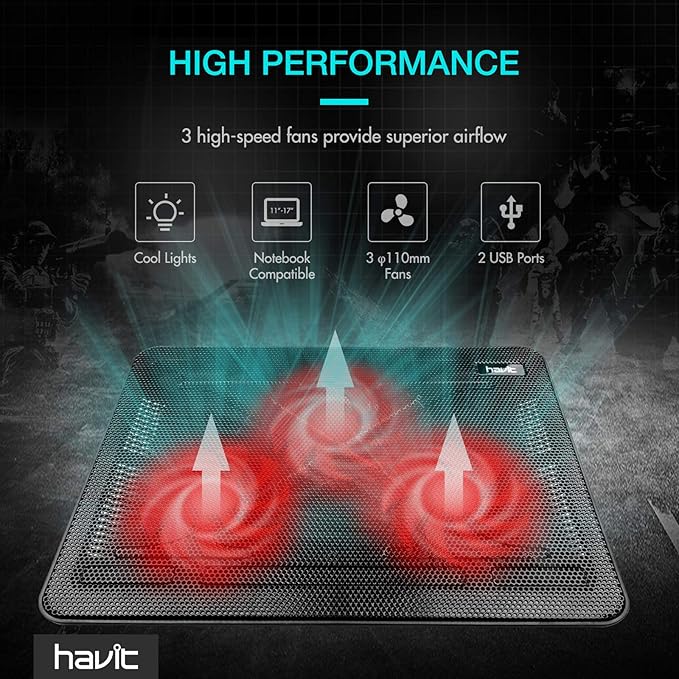 Havit HV-F2056 15.6-17 Inch Laptop Cooler Cooling Pad - Image 7