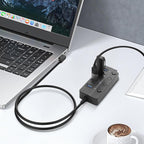 90 Degree USB Hub Splitter YACSEJAO USB 2.0 Data Hub - Image 2