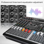Audio Mixer 8 Channel, DJ Mixer Board - Image 2