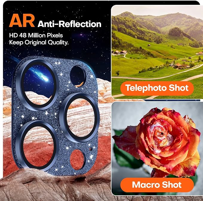 Camera Lens Protector for iPhone 16 Pro Max/16 Pro/15 Pro Max/15 Pro/14 Pro - Image 4