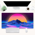 Retro Neon Fantasy Mouse Pad Desk Mat XXL Large 31.5x15.7in Gaming Keyboard & by Cindasun