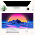 Retro Neon Fantasy Mouse Pad Desk Mat XXL Large 31.5x15.7in Gaming Keyboard & by Cindasun