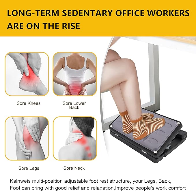 Adjustable Foot Rest Under Desk, Ergonomic Foot Stool - Image 6
