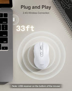 wegear USB Wireless Mouse for Laptop PC Mac, 2.4GHz Cordless Mouse - Image 2