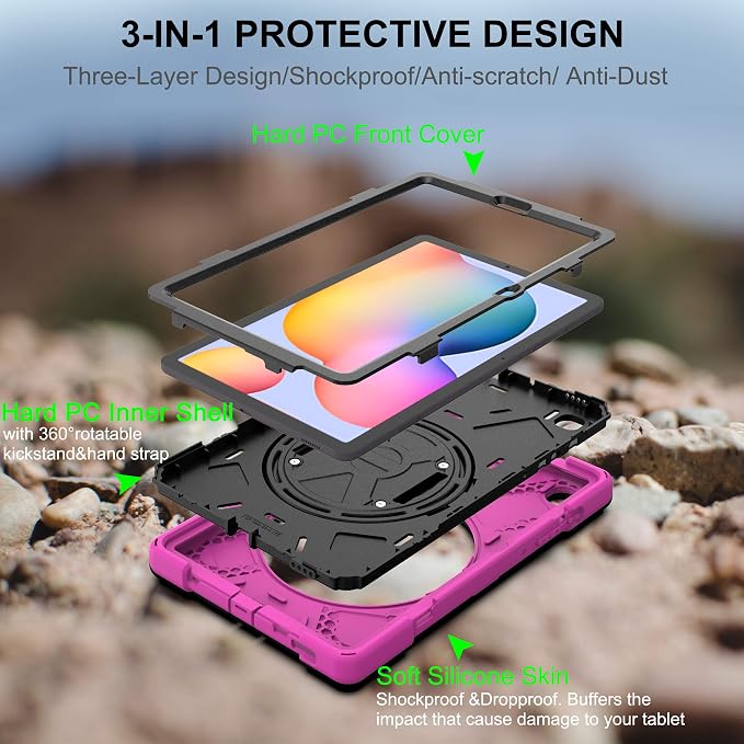 BRAECN for Samsung Galaxy Tab S6 Lite 10.4 Kids Case, Heavy Duty Rugged Cover - Image 7