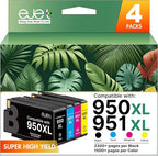 ejet 950XL and 951XL Ink Cartridges Combo Pack Compatible by ejet