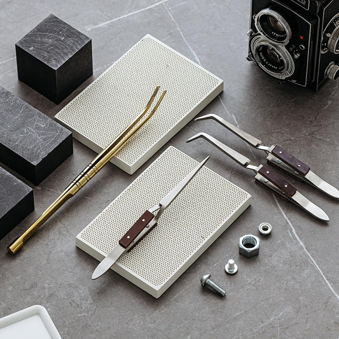 Gisafai 6 Pcs Jewelry Soldering Kit Include 2 Soldering Block Honeycomb Ceramic - Image 7