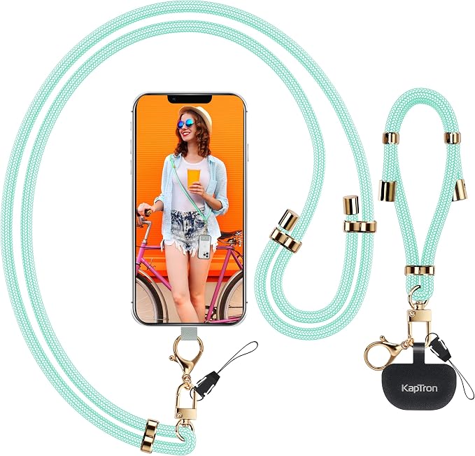 Universal Phone Lanyard with Wrist Strap, Adjustable Crossbody Cell Phone by KAPTRON