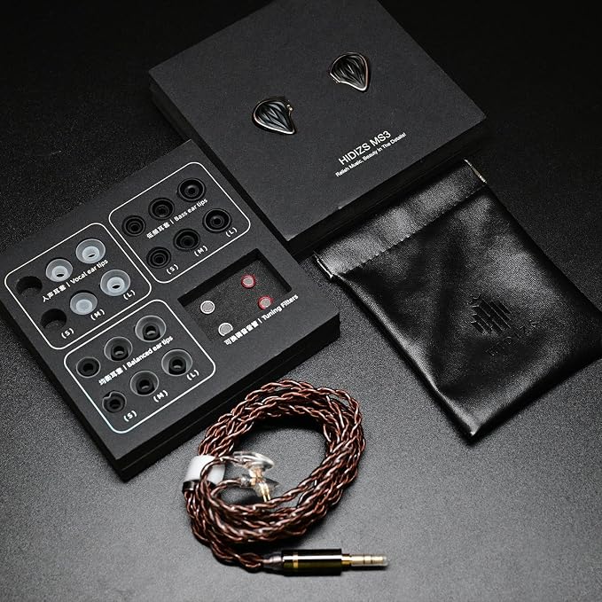 MS3 in-Ear Monitors, 2BA+1DD Hybrid IEM Wired Earphones, Includes 3 Pneumatic - Image 8