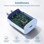 Type C Charger, 2 Pack 25W PD USB C Wall Charger Super Fast Charging Block & - Image 2