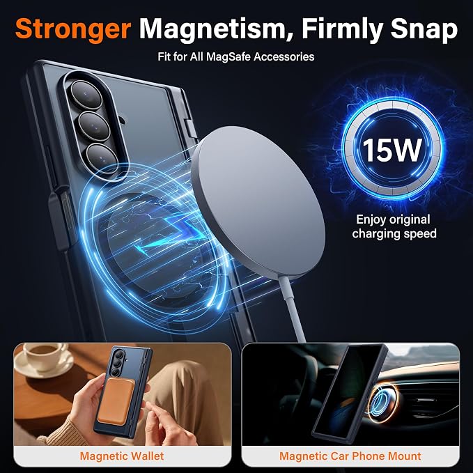 MOBOSI for Z Fold 7 Case with Privacy Screen Protector, Magnetic Slim Phone - Image 4
