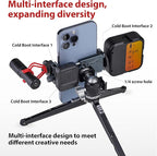Metal Phone Tripod Mount Adapter Adjustable Phone Mount - Image 4