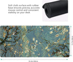 Almond Blossoms Large Mouse Pad, Gaming Keyboard Desk Pad, Extended Mouse Mat - Image 3