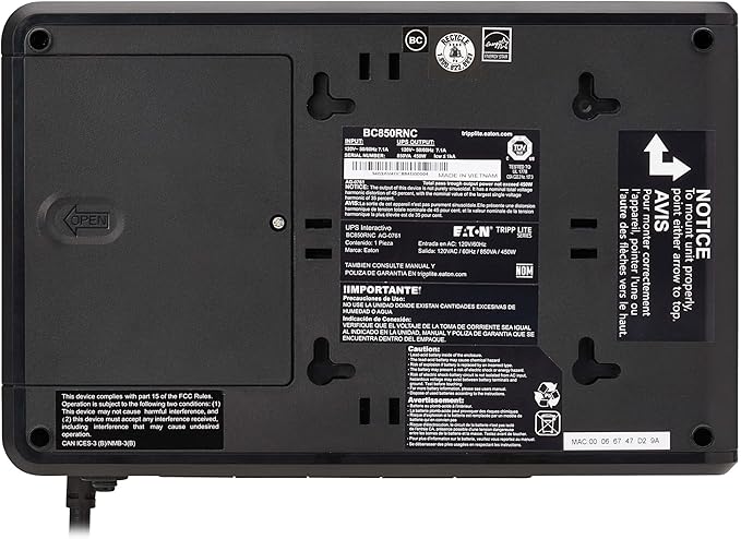 Tripp Lite Cloud-Connected 850VA UPS Battery Backup and Surge Protector - Image 7