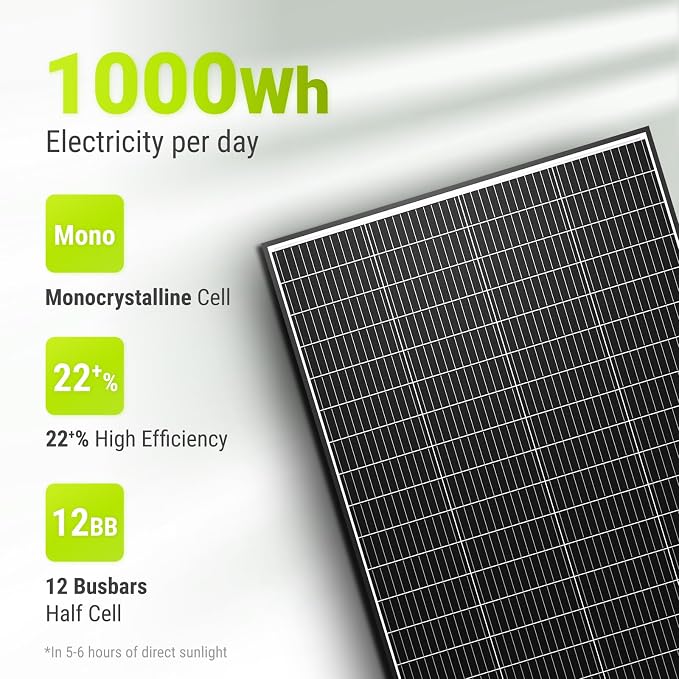 Newpowa 9BB Cell 200W Monocrystalline 200 Watt 12V Solar Panel High Efficiency - Image 3