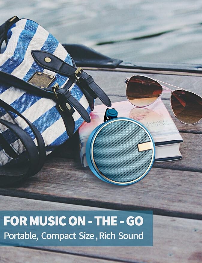 INSMY C12 IPX7 Waterproof Shower Bluetooth Speaker, Portable Small Speaker - Image 4