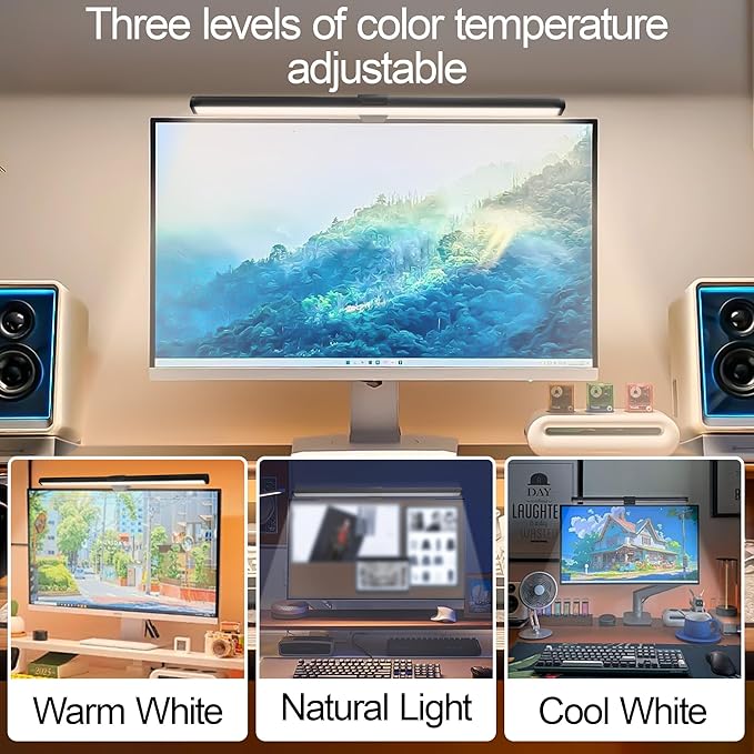 Dual-Sided Screen Light Bar, RGB Atmosphere Backlight & 3 Color Temperatures - Image 4