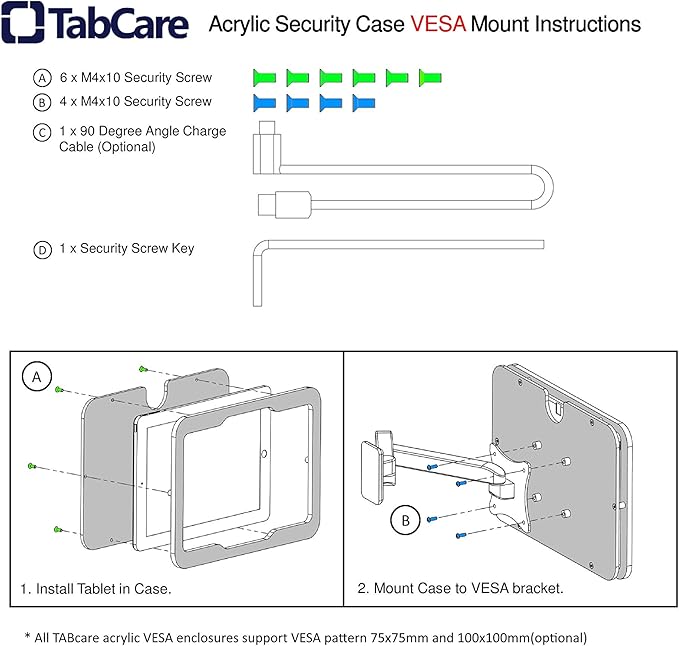 TABcare Anti-Theft Acrylic VESA Enclosure - Image 5