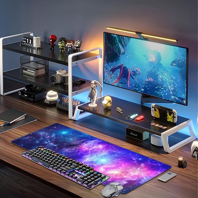 Deep Universe Space and Stars Desk Mat, Large Galaxy Space Gaming Keyboard - Image 6