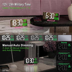 KOSUMOSU Pink Digital Clock 6.7in Desk Clock - Image 4