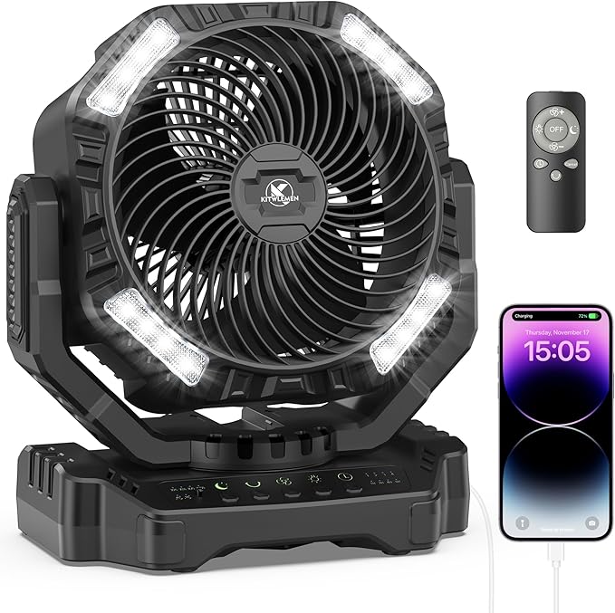 40000mAh Battery Powered Camping Fan by KITWLEMEN
