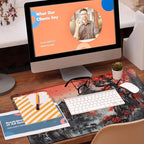 Desk Mat, Ink Painting Large Gaming Mouse Pad - Image 5