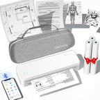 Inkless Portable Printer for Travel, Wireless Thermal Printer Supports 8.5 x 11 by Gloryang