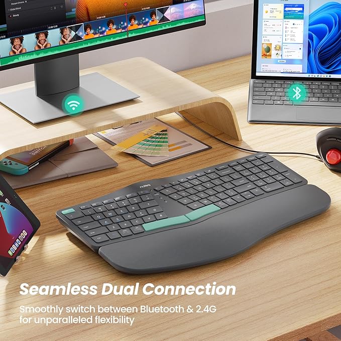 Nulea Wireless Ergonomic Keyboard, Split Keyboard - Image 5