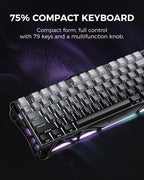 GravaStar Mercury K1 75% Wireless Mechanical Gaming Keyboard, Aluminum Alloy - Image 4